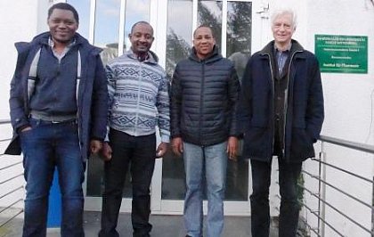 from left: Dr. Serge Fobofou, Mr. Alphonce Marealle, Mr. Raphael Shedafa, Prof. Dr. Peter Imming